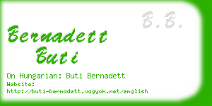 bernadett buti business card